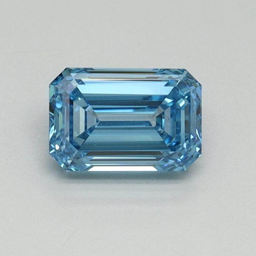 1.01 Ct. Fancy Vivid Blue Emerald Lab Grown Diamond