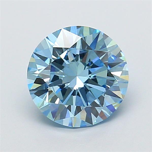 2.02 Ct. Fancy Vivid  Blue Round Lab Grown Diamond