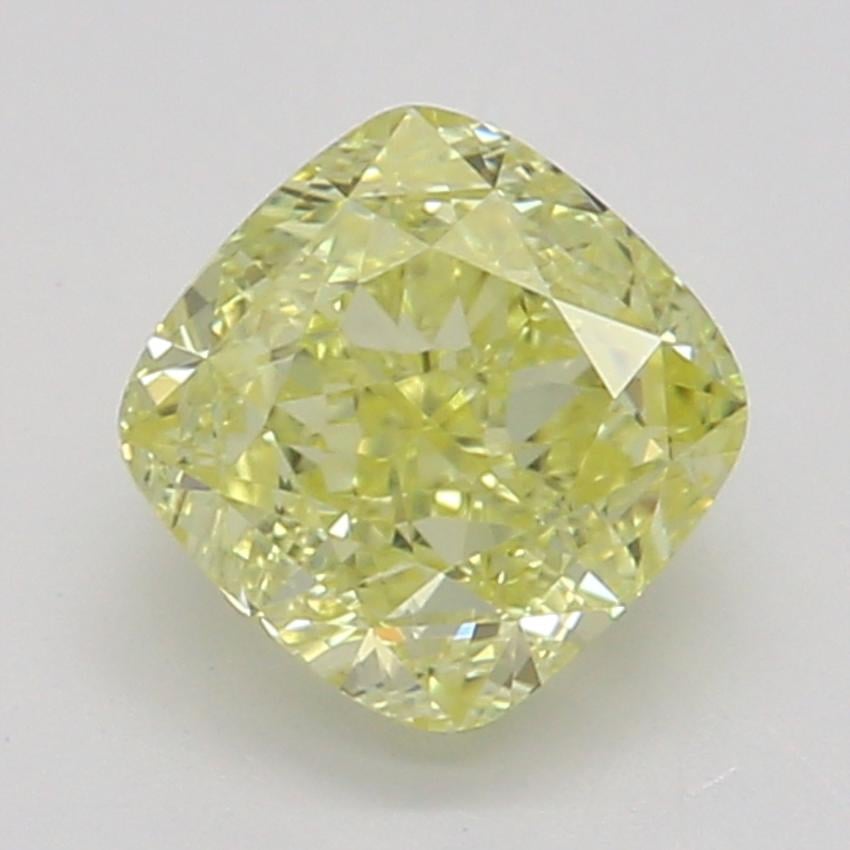 0.54 Ct. Fancy Intense Yellow Cushion Diamond