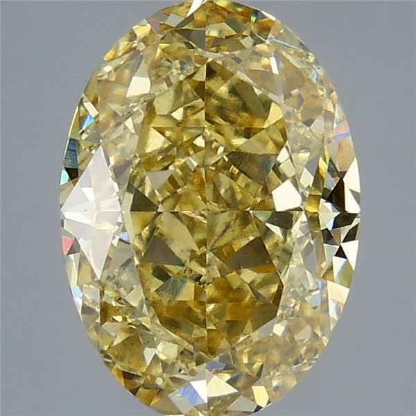 5.09 Ct. Fancy Intense Yellow Oval Lab Grown Diamond