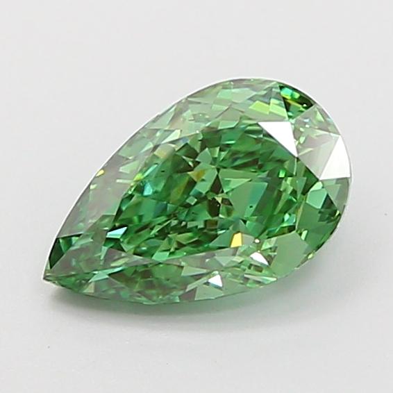 0.95 Ct. Fancy Vivid Green Pear Lab Grown Diamond