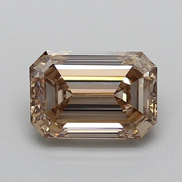 1.08 Ct. Very Light  Brown Emerald Lab Grown Diamond