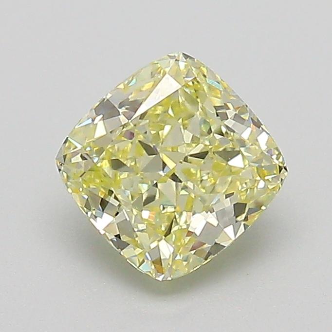 1.02 Ct. Fancy Light  Yellow Cushion Lab Grown Diamond