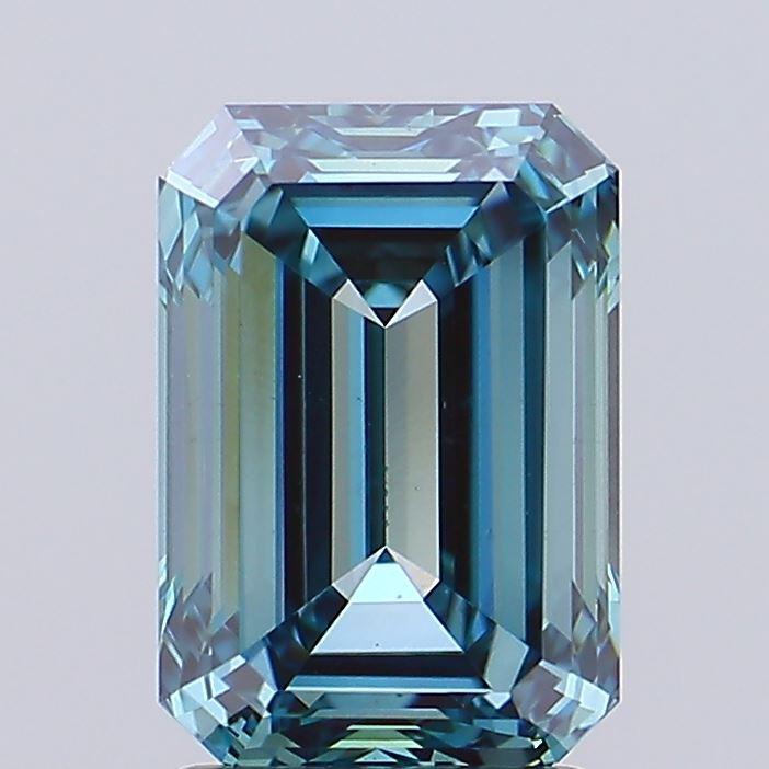 2.49 Ct. Fancy Intense Blue Emerald Lab Grown Diamond