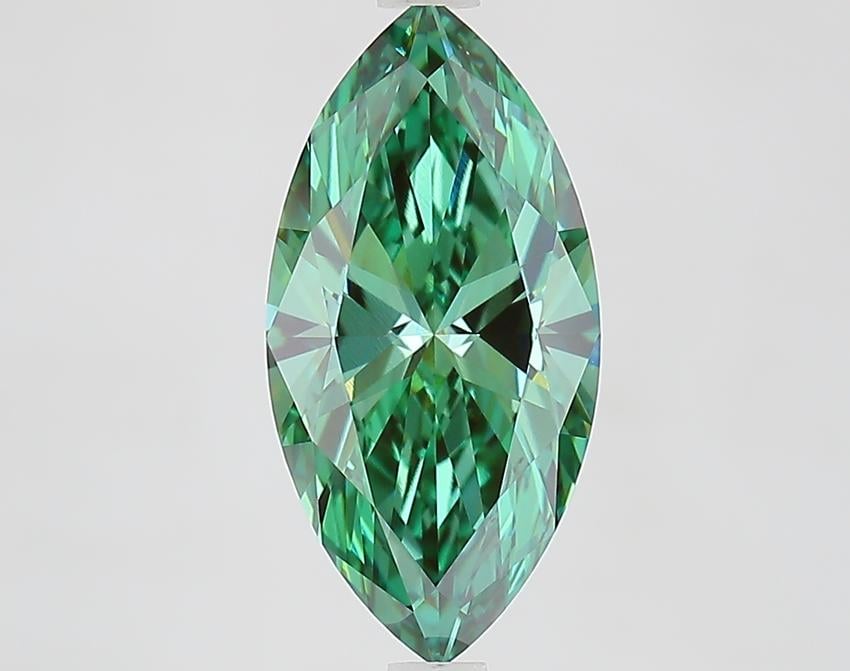 2.55 Ct. Fancy Vivid Green Marquise Lab Grown Diamond