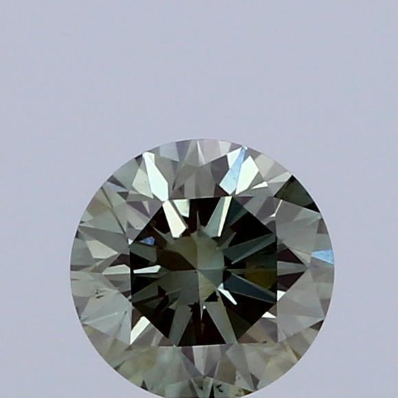 0.82 Ct. Fancy Intense Green Round Lab Grown Diamond
