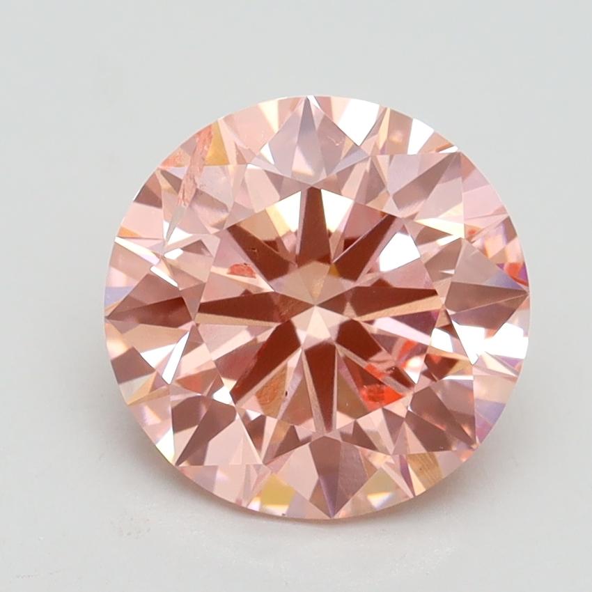 2.51 Ct. Fancy Intense Pink Round Lab Grown Diamond