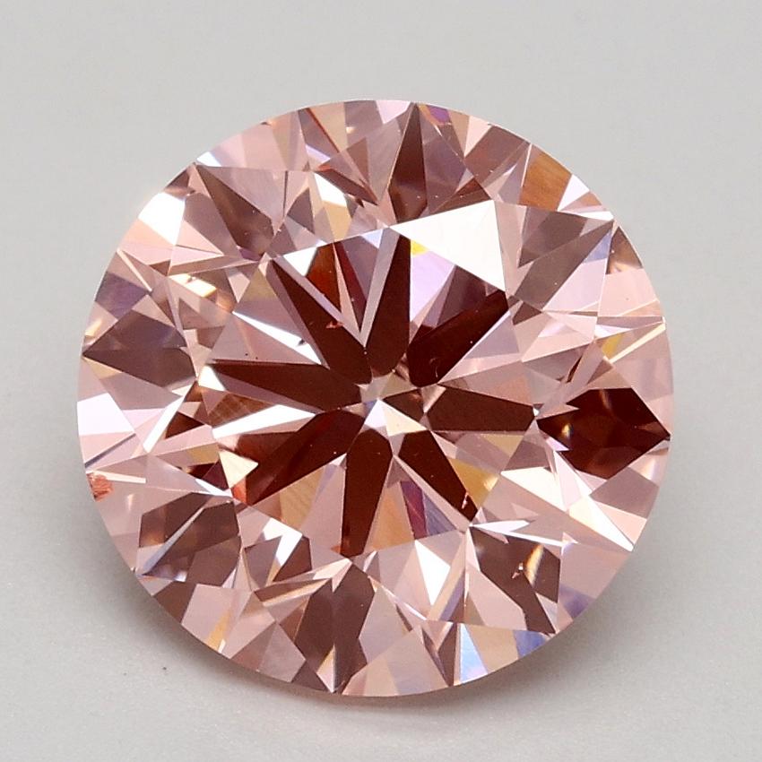 2.50 Ct. Fancy Intense Pink Round Lab Grown Diamond