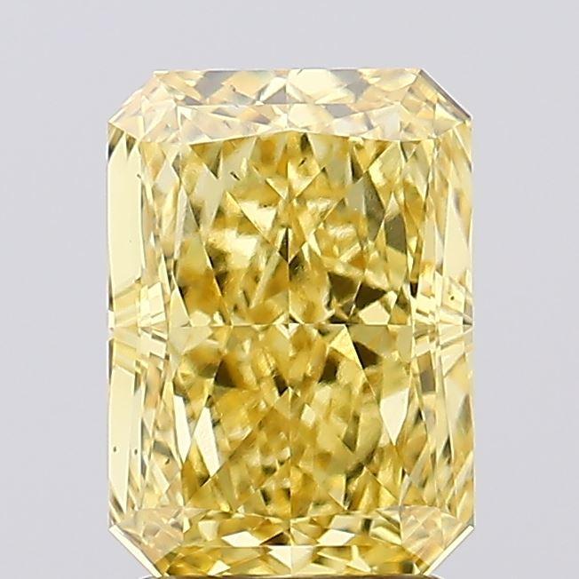 2.79 Ct. Fancy Vivid Yellow Radiant Lab Grown Diamond
