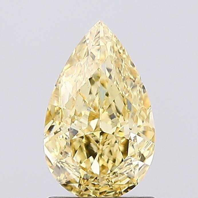 1.22 Ct. Fancy Intense Yellow Pear Lab Grown Diamond