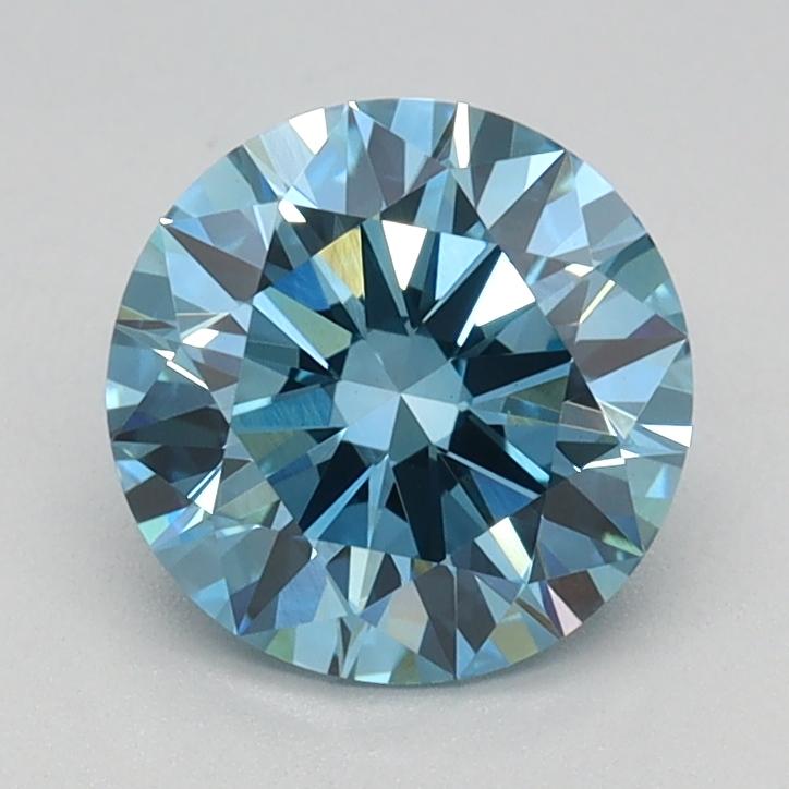 1.17 Ct. Fancy Vivid Blue Round Lab Grown Diamond