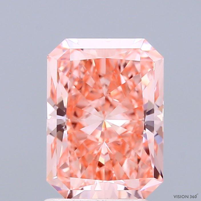 2.09 Ct. Fancy Vivid Pink Radiant Lab Grown Diamond