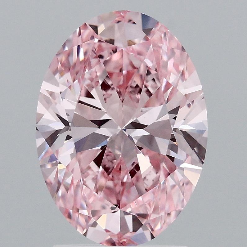 2.50 Ct. Fancy Vivid Pink Oval Lab Grown Diamond