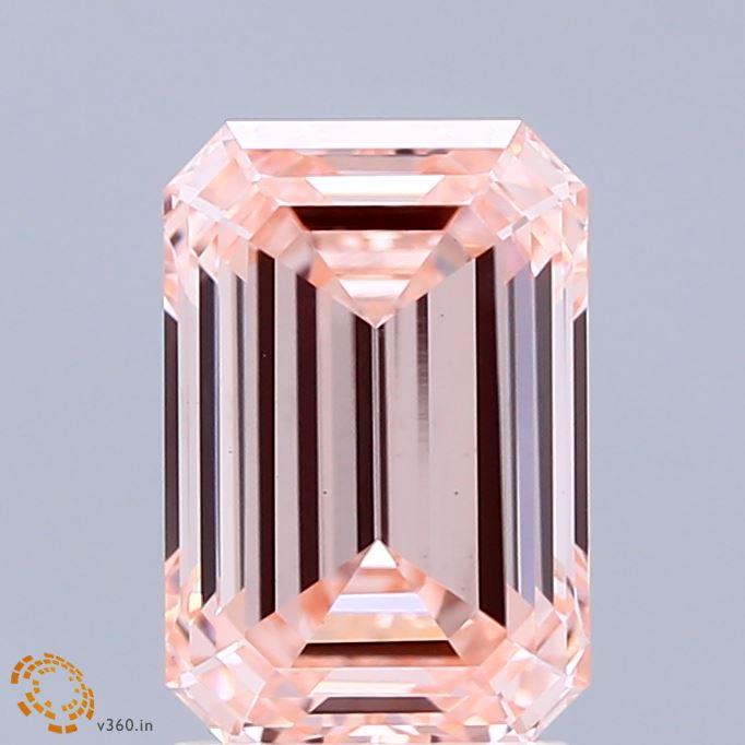 2.55 Ct. Fancy Intense Pink Emerald Lab Grown Diamond