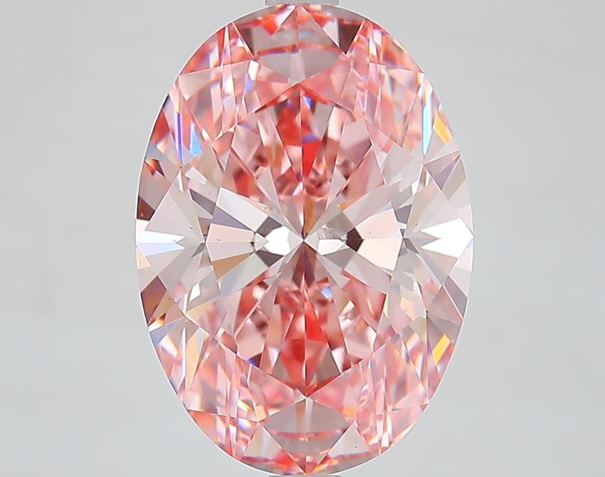5.19 Ct. Fancy Vivid Pink Oval Lab Grown Diamond