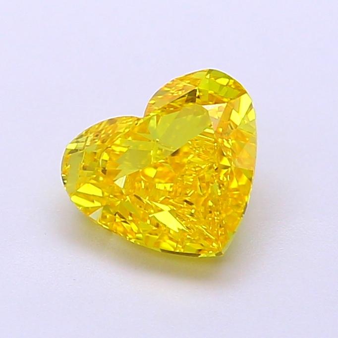 1.33 Ct. Fancy Vivid Yellow Heart Lab Grown Diamond