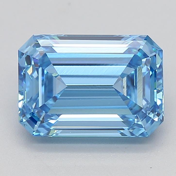 1.60 Ct. Fancy Vivid Blue Emerald Lab Grown Diamond