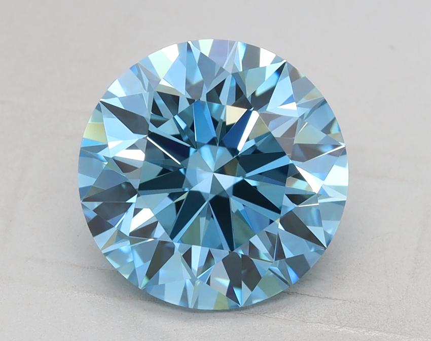 2.50 Ct. Fancy Vivid Blue Round Lab Grown Diamond