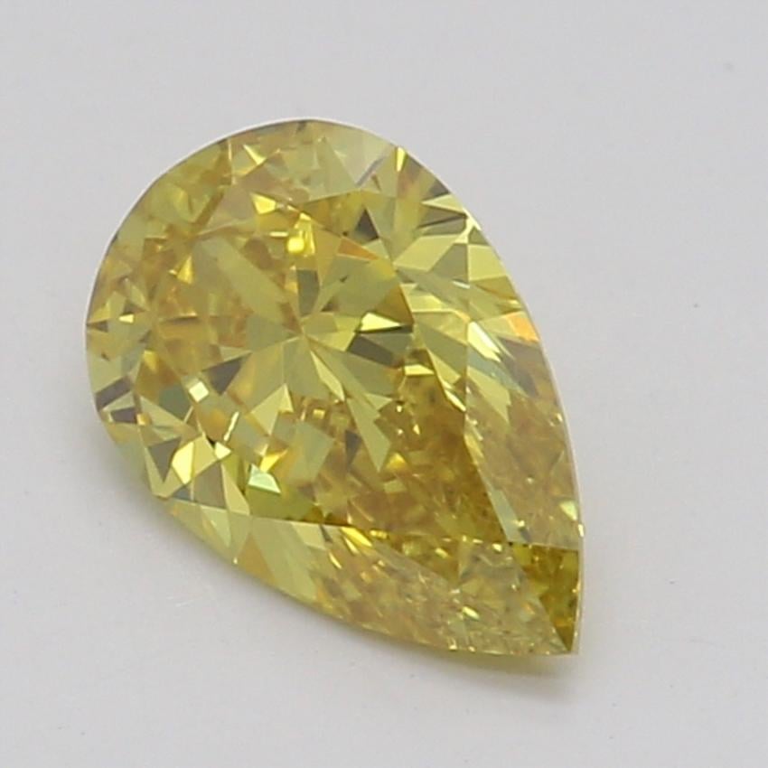 0.34 Ct. Fancy Vivid Orangy Yellow Pear Diamond