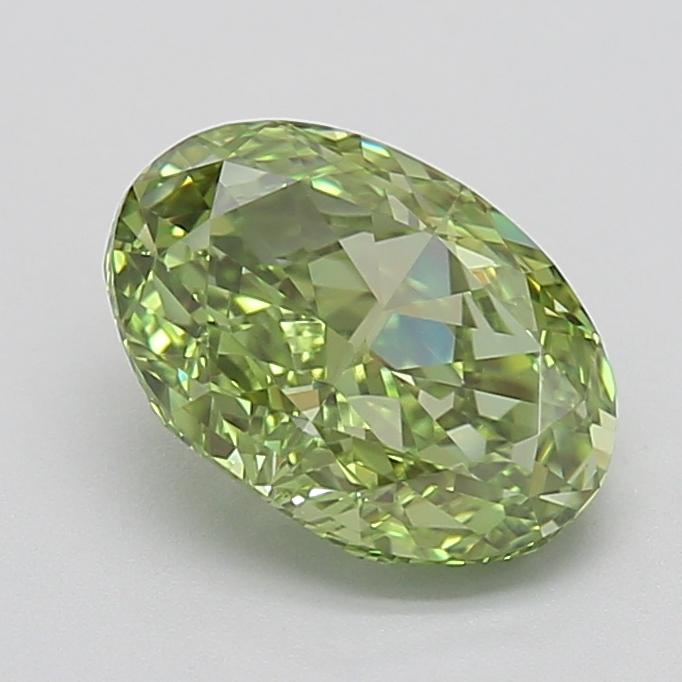 2.00 Ct. Fancy Vivid  Green Oval Lab Grown Diamond