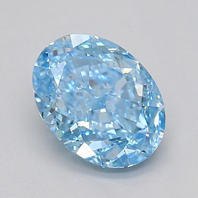 1.04 Ct. Fancy Vivid  Blue Oval Lab Grown Diamond