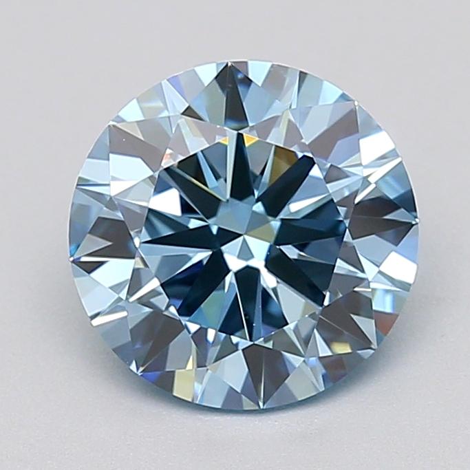 2.00 Ct. Fancy Vivid  Blue Round Lab Grown Diamond