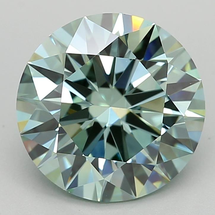 2.36 Ct. Fancy Intense  Green Round Lab Grown Diamond