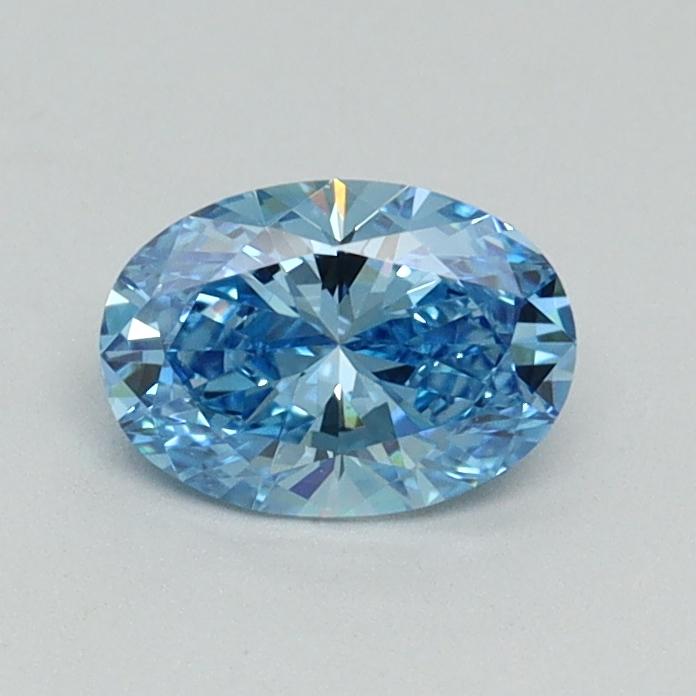 0.53 Ct. Fancy Vivid Blue Oval Lab Grown Diamond