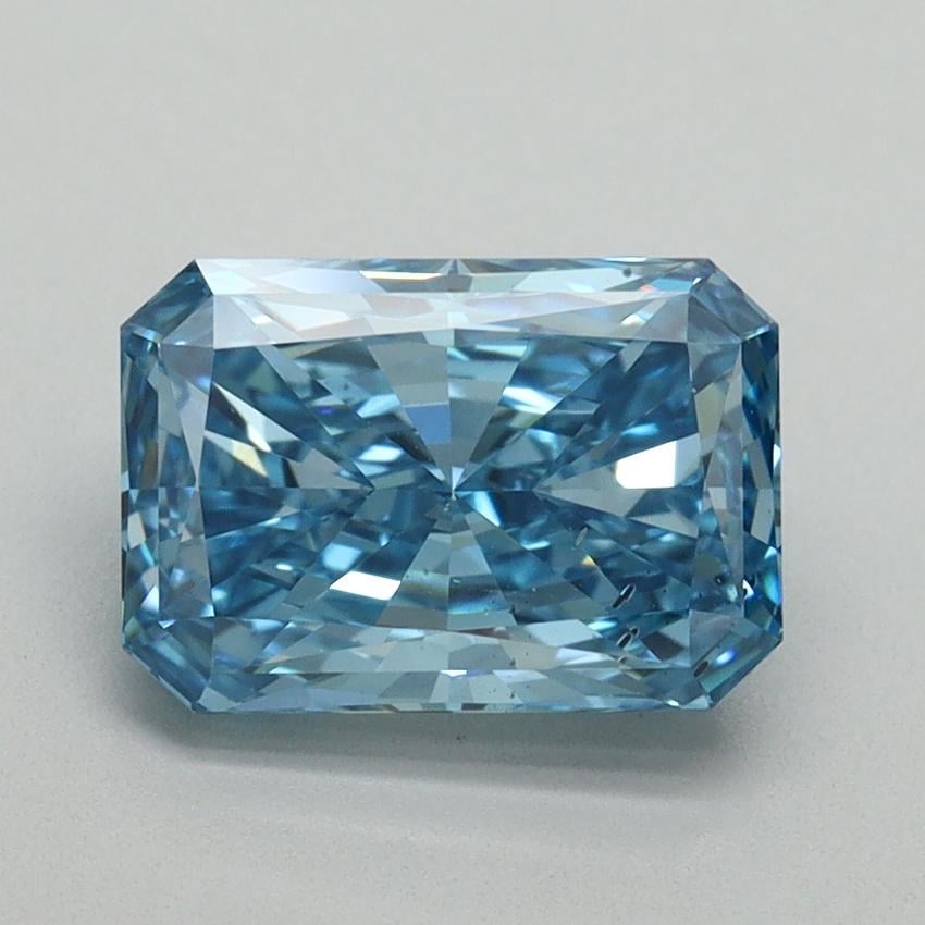 2.05 Ct. Fancy Vivid Blue Radiant Lab Grown Diamond