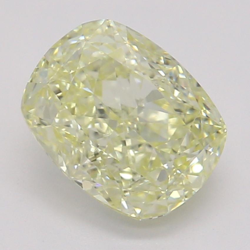 0.82 Ct. Fancy Light Yellow Cushion Diamond