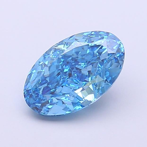 1.24 Ct. Fancy Vivid  Blue Oval Lab Grown Diamond