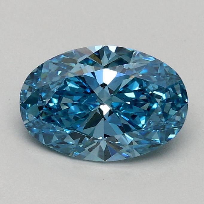 0.59 Ct. Fancy Vivid Blue Oval Lab Grown Diamond