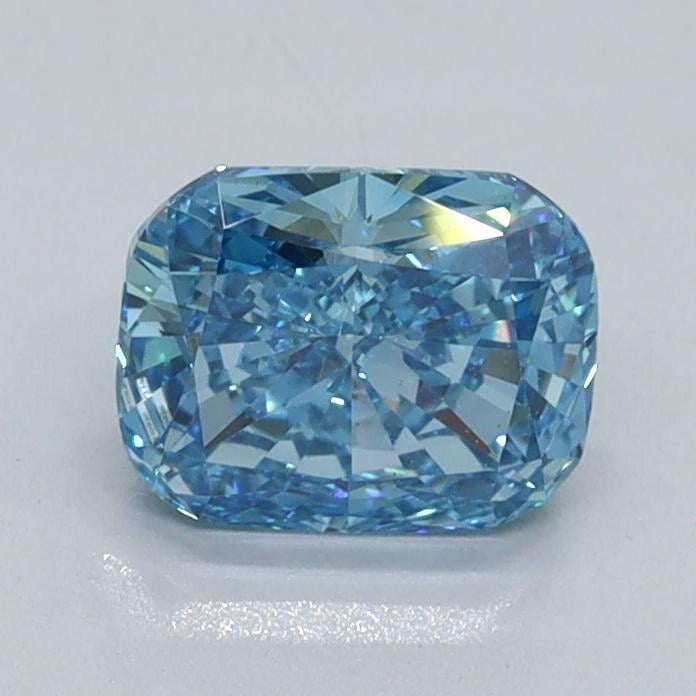 0.90 Ct. Fancy Vivid Blue Cushion Lab Grown Diamond