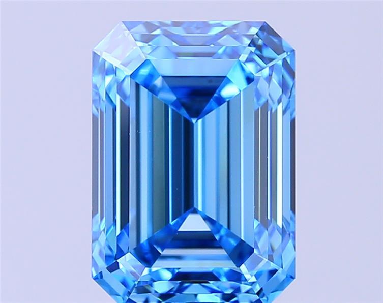 6.09 Ct. Fancy Vivid Blue Emerald Lab Grown Diamond