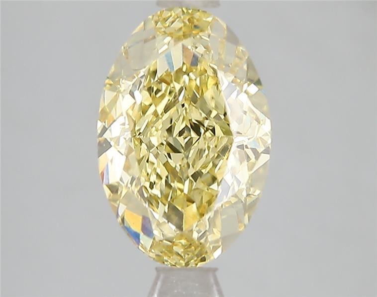 3.04 Ct. Fancy Vivid Yellow Oval Lab Grown Diamond