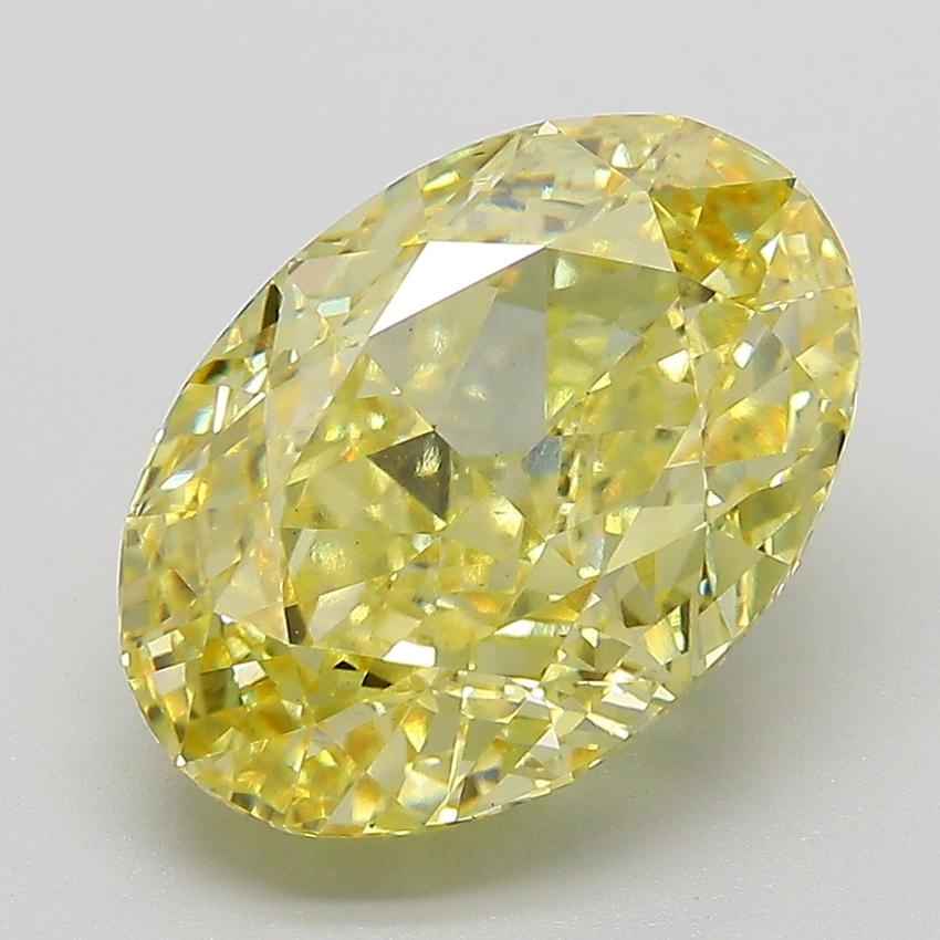 5.03 Ct. Fancy Intense  Yellow Oval Lab Grown Diamond