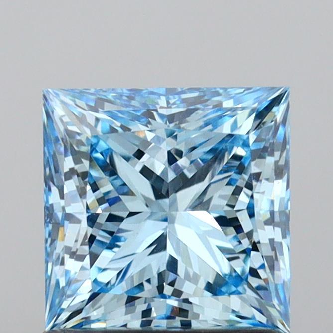 1.28 Ct. Fancy Intense Blue Princess Lab Grown Diamond