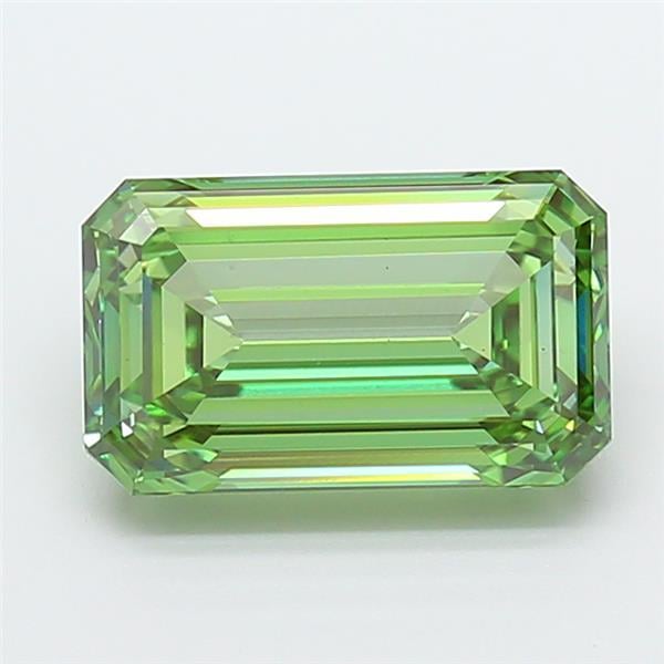 4.41 Ct. Fancy Vivid Green Emerald Lab Grown Diamond