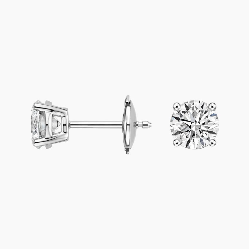18K White Gold Carbon Capture Lab Diamond Stud Earrings (1 1/2 ct. tw.)