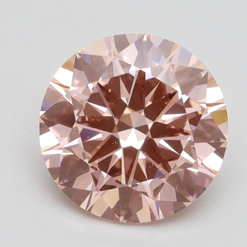 2.50 Ct. Fancy Intense Pink Round Lab Grown Diamond
