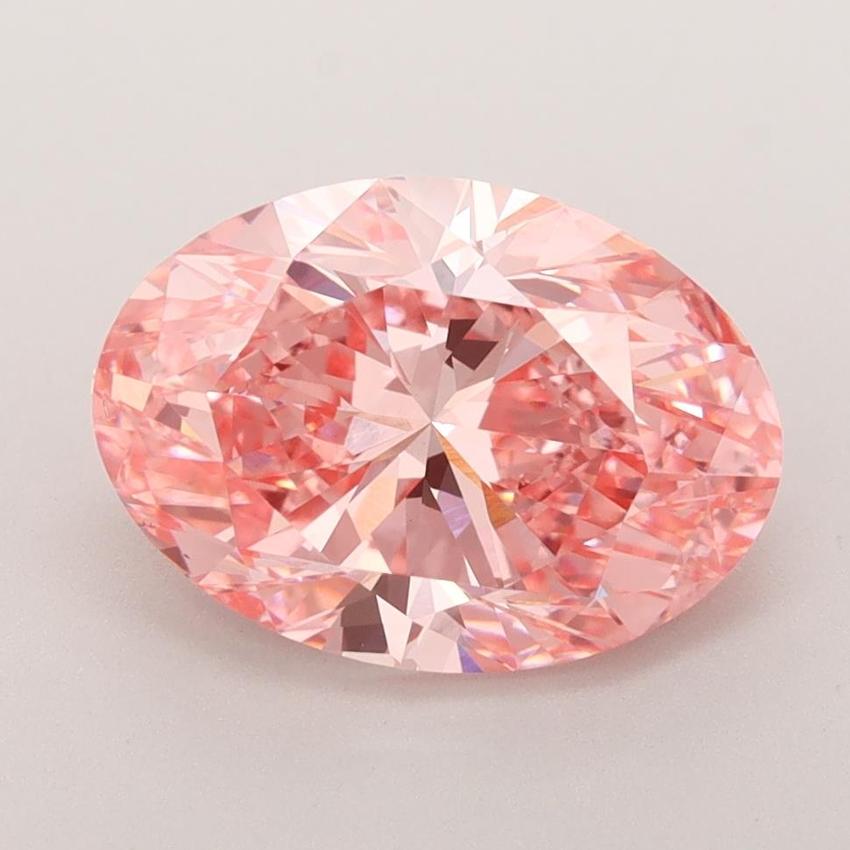 3.00 Ct. Fancy Vivid Pink Oval Lab Grown Diamond