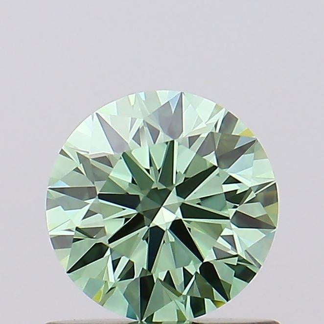 0.71 Ct. Fancy Vivid Green Round Lab Grown Diamond