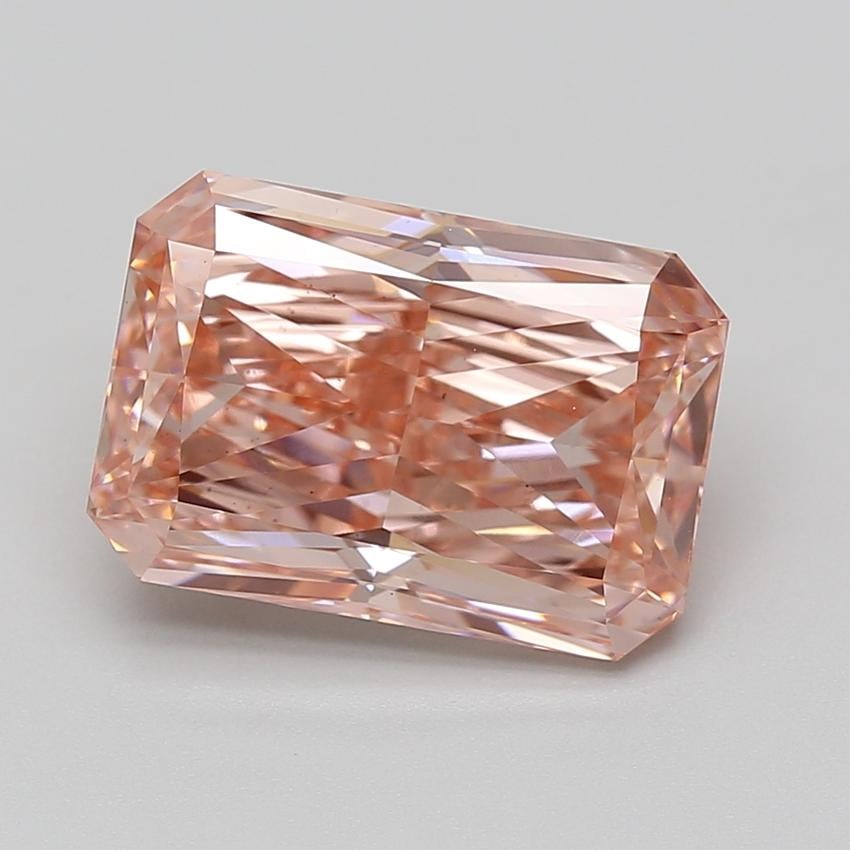6.07 Ct. Fancy Vivid Pink Radiant Lab Grown Diamond