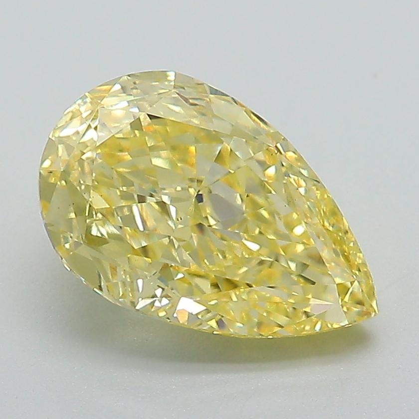 2.37 Ct. Fancy Intense Yellow Pear Lab Grown Diamond