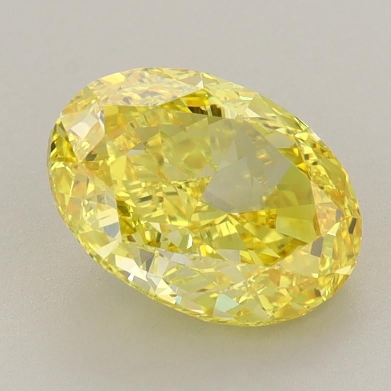 2.21 Ct. Fancy Vivid  Yellow Oval Lab Grown Diamond