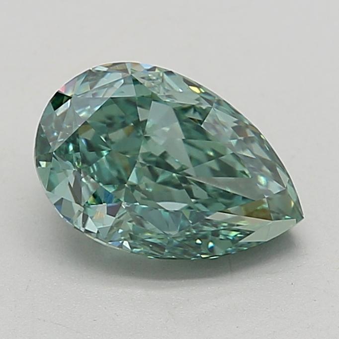 2.38 Ct. Fancy Vivid Green Pear Lab Grown Diamond