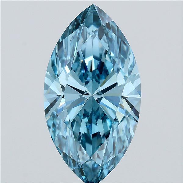 5.15 Ct. Fancy Vivid Blue Marquise Lab Grown Diamond