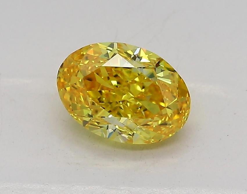 1.01 Ct. Fancy Vivid Yellow Oval Lab Grown Diamond