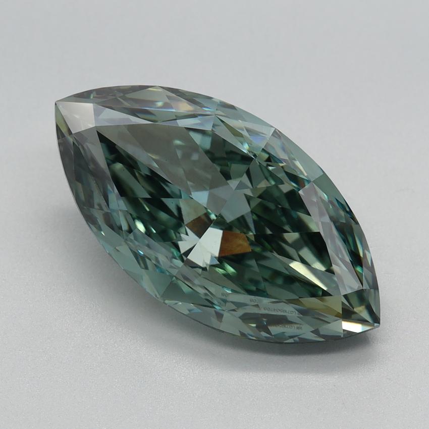 4.25 Ct. Fancy Vivid Green Marquise Lab Grown Diamond