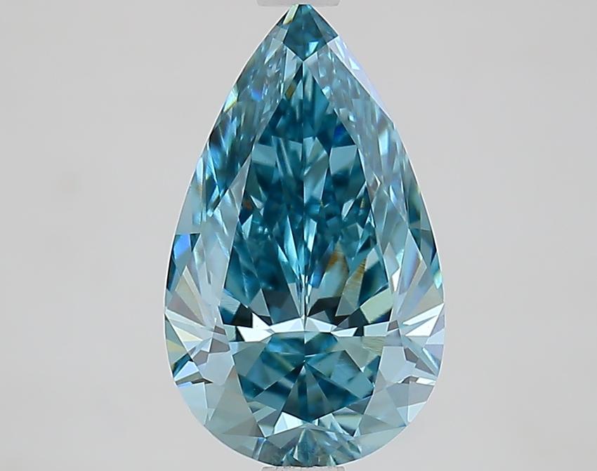 2.51 Ct. Fancy Vivid Blue Pear Lab Grown Diamond